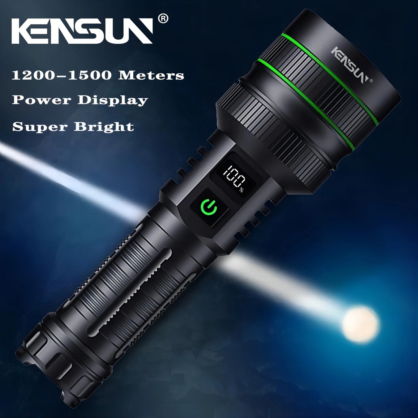 🔦 Ultra-Bright Tactical Flashlight – Long-Range Zoomable LED with Rechargeable Battery