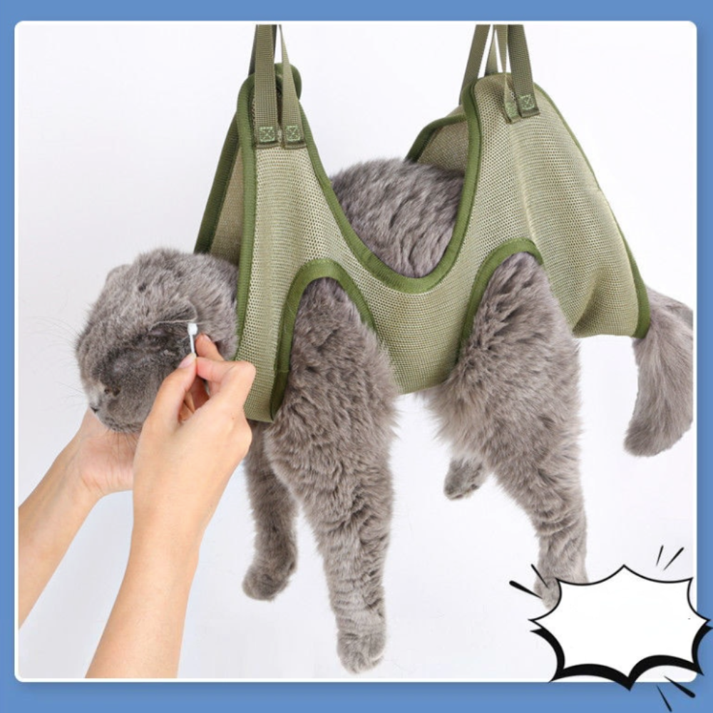 🐾 Cat Grooming Hammock – Safe, Secure & Comfortable Grooming Aid ✂️✨